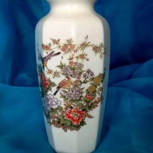 Charming Floral and Bird Motif Vase